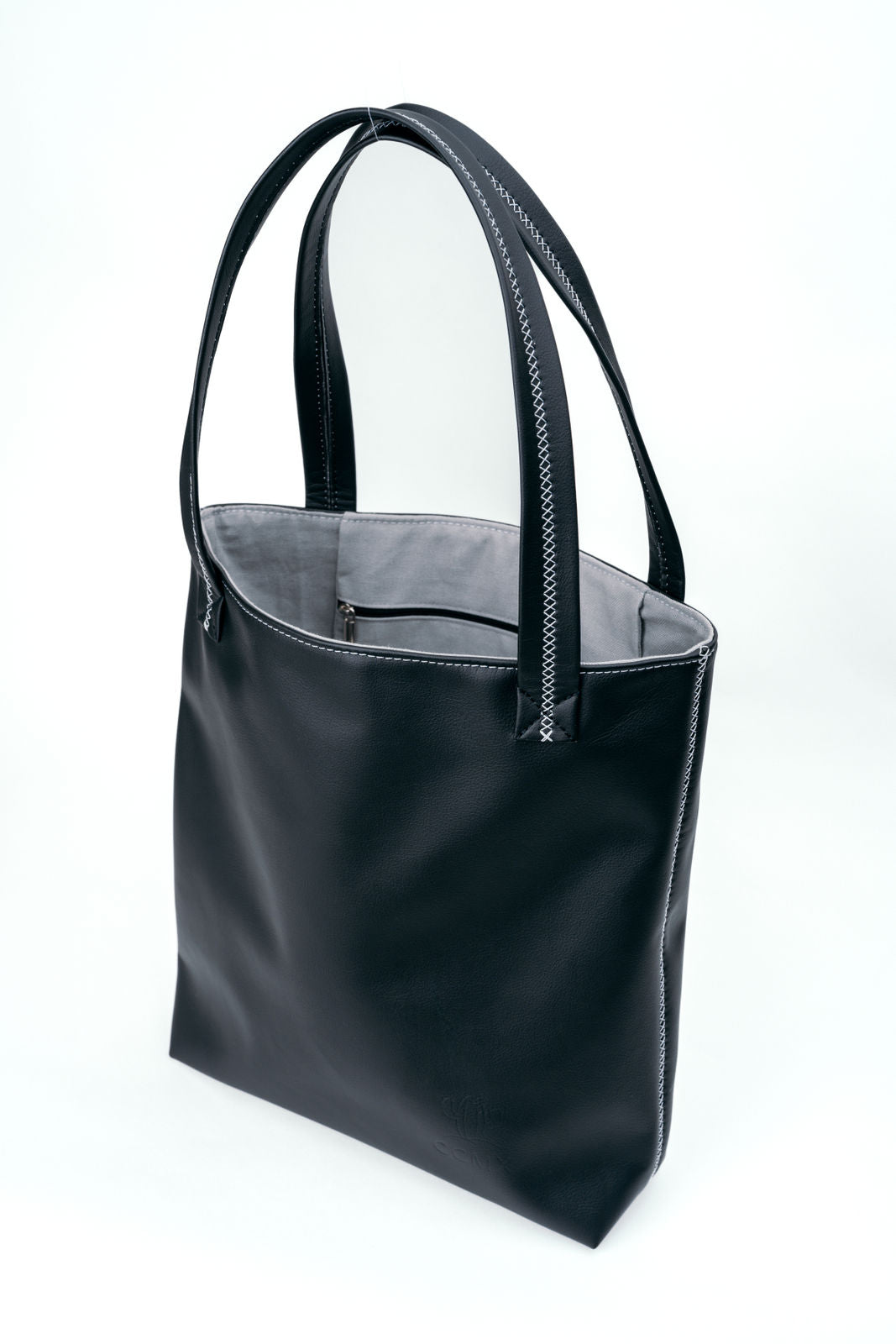 Shopper schwarz / mit grau