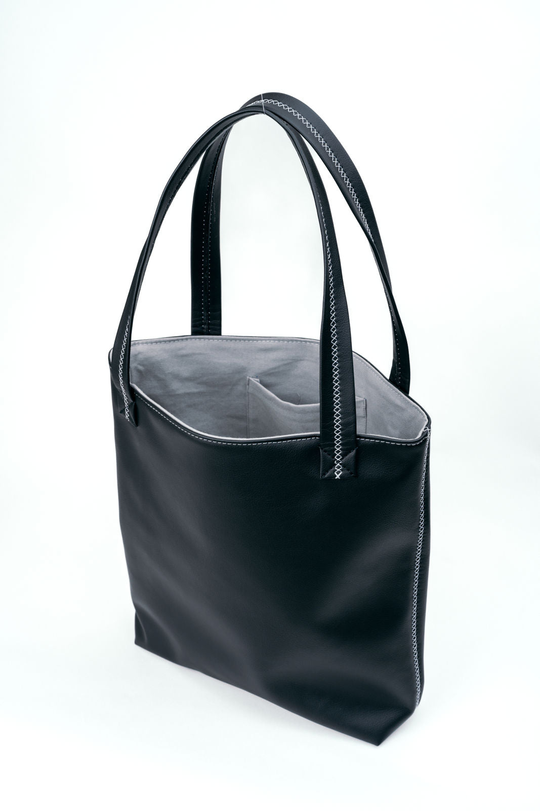 Shopper schwarz / mit grau